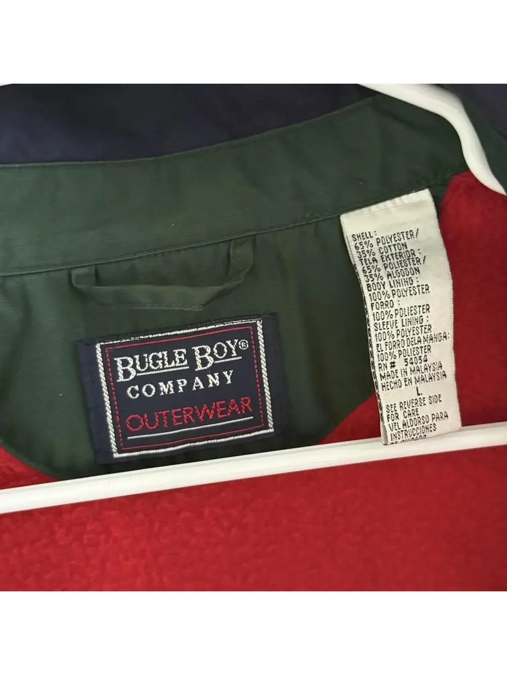 🛡️ Vintage Bugle Boy Company Fleece Lined Jacket